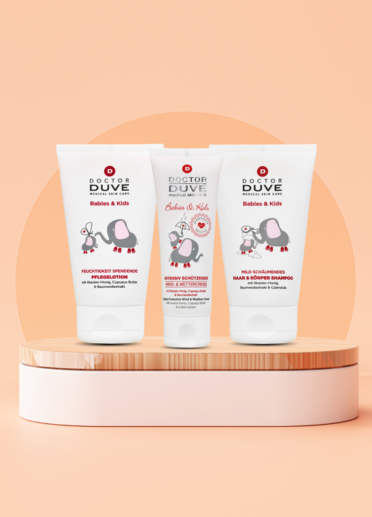 The care set for baby and children's skin